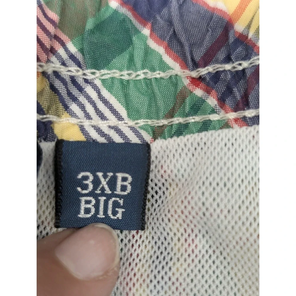 Polo‎ Ralph Lauren Men Plaid Swim Trunks in a Multi-Color Check Pattern 3XB BIG